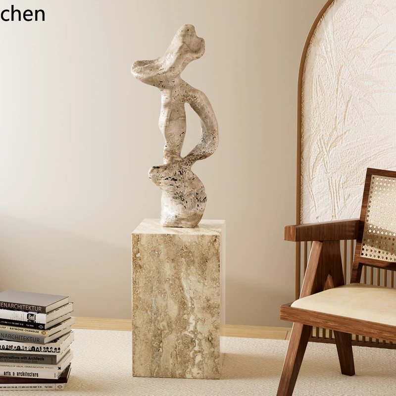 

HTT Wabi-Sabi Style Art Abstract Sculpture Floor Ornament High-End Living Room Entrance Hotel Homestay Soft Decoration