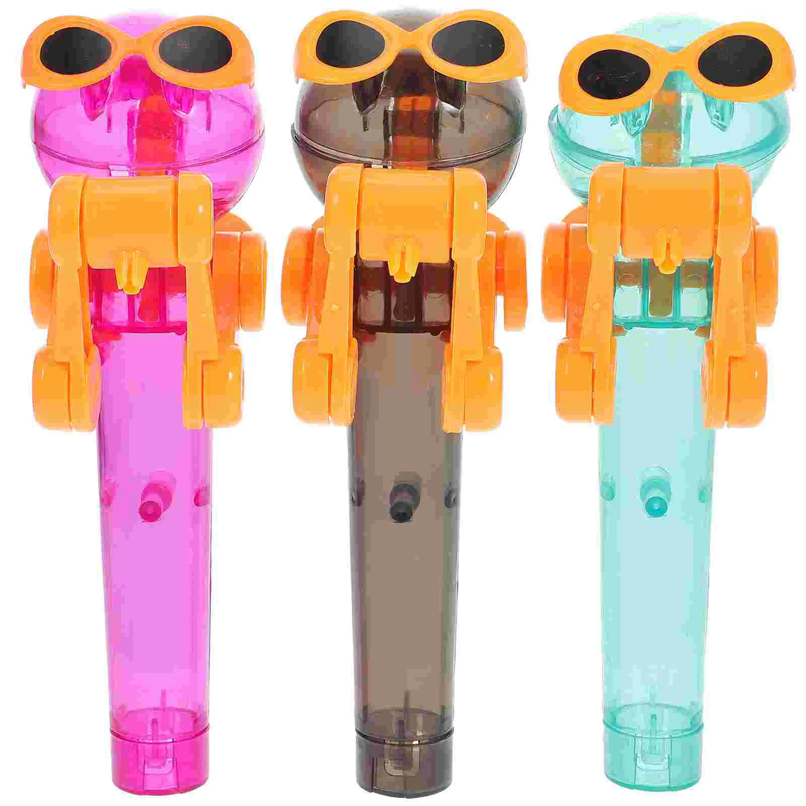 3 Pcs Lollipop Robot Novelty Holder Candy Toy Creative Kids Personality Decompression Girl