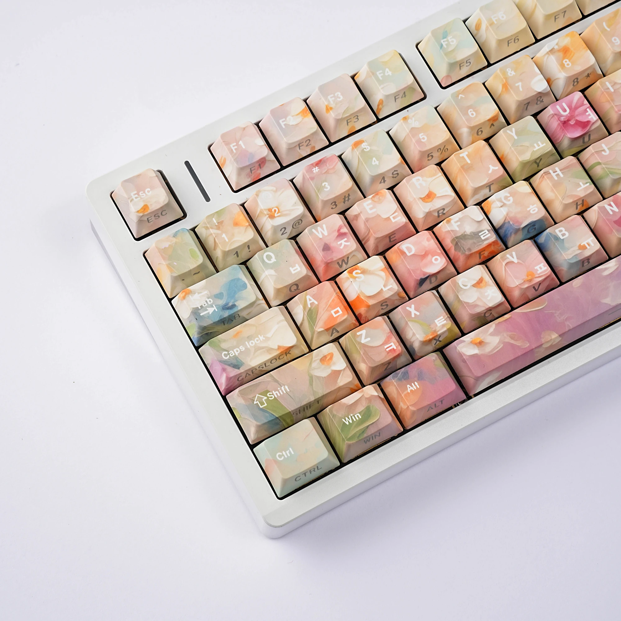 Mechanical Keyboard Keycaps Cherry Profile Dye-Sub  PBT German Russian Spanish Korean Japanese French 131 Keys ISO Layout