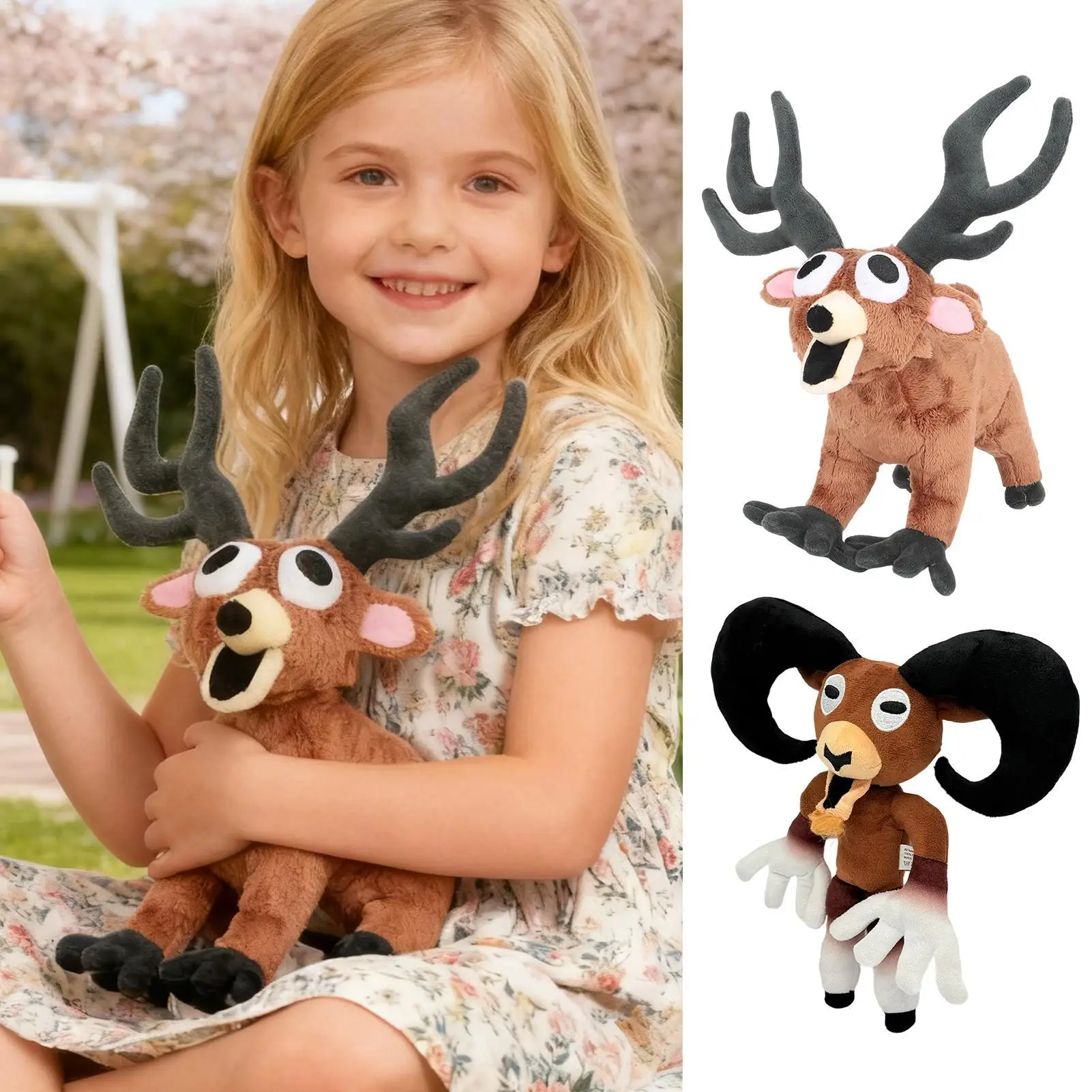 2026년 신제품 99 Nights In The Forest 플러시 게임 귀여운 서있는 엘크 인형 아이 팬들을 위한 생일 선물 장난감 크리스마스 선물