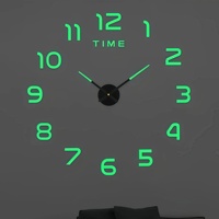 Large 3D Wall Clock Luminous Classic Wall Clocks DIY Digital Clock Wall Watches Stickers Silent Clock for Home Living Room Table