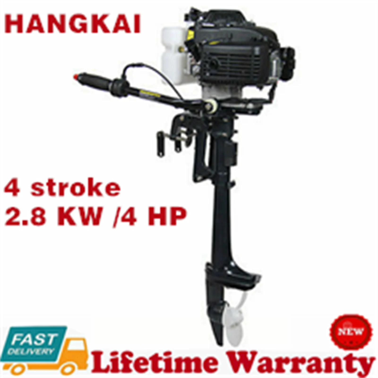 HANGKAI 4 stroke 2.8 kW /4 HP Electric Outboard Brush Engine Heavy Duty Electric Trolling Motor Air Cooling Boat Engine