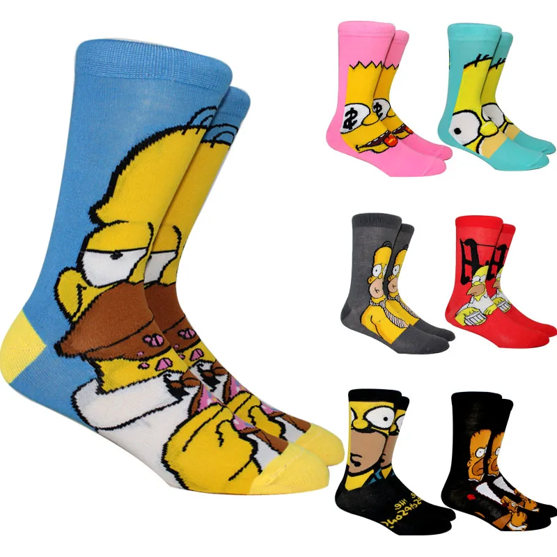 Fashion Anime Cartoon Long Socks Cosplay Men Scoks Casual Happy Funny Women Socks Hip Hop Socks Harajuku Creative Socks 37-45