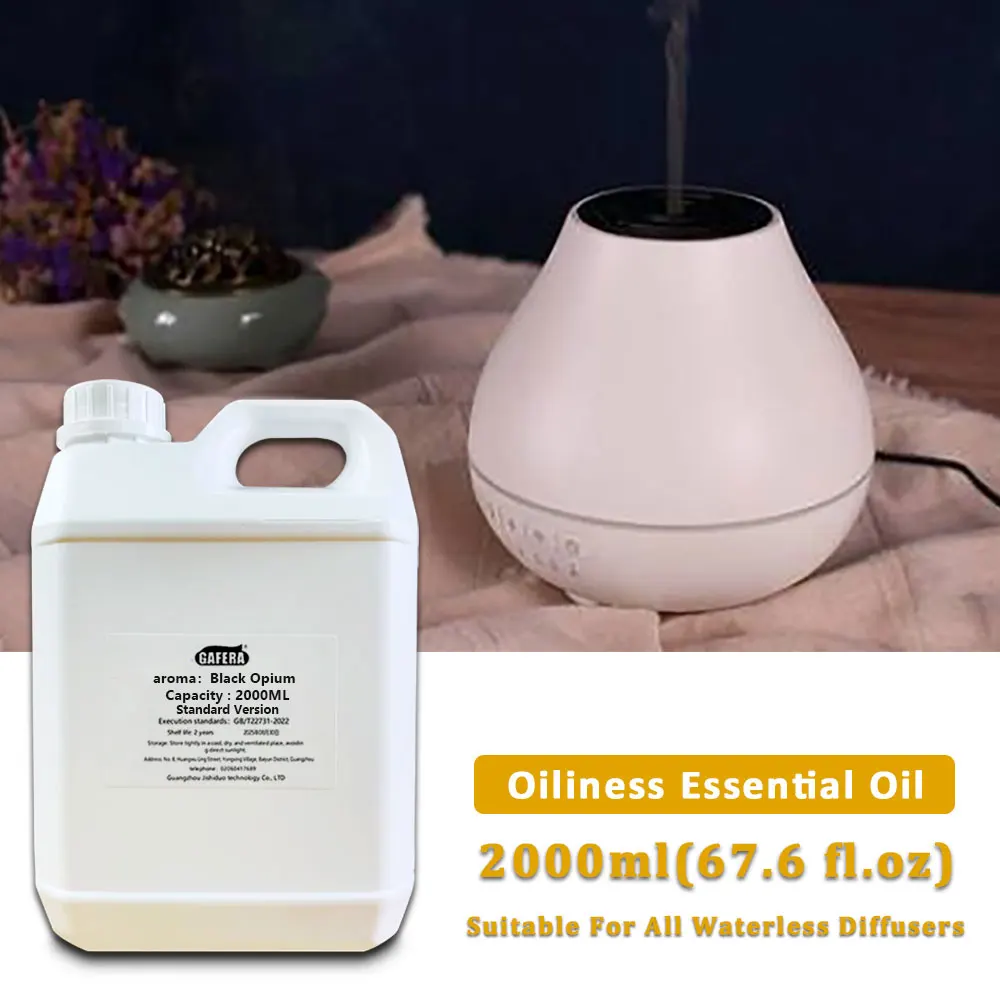 GAFERA 2000ml (67.6 fl.oz) Black Opium Essential Oils - For All Waterless Diffuser, Fragrance Machine Replenish Aromatherapy Oil
