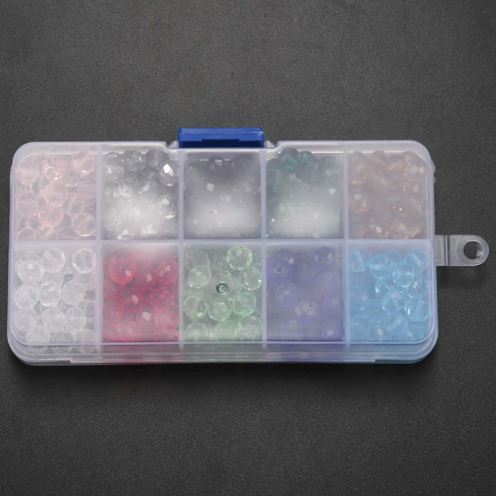 

Just- 1200 Pcs Glass Beads, 8mm 10 Color Faceted Beads Crystal Beads for Jewelry Making, DIY Beading Projects, Bracelets