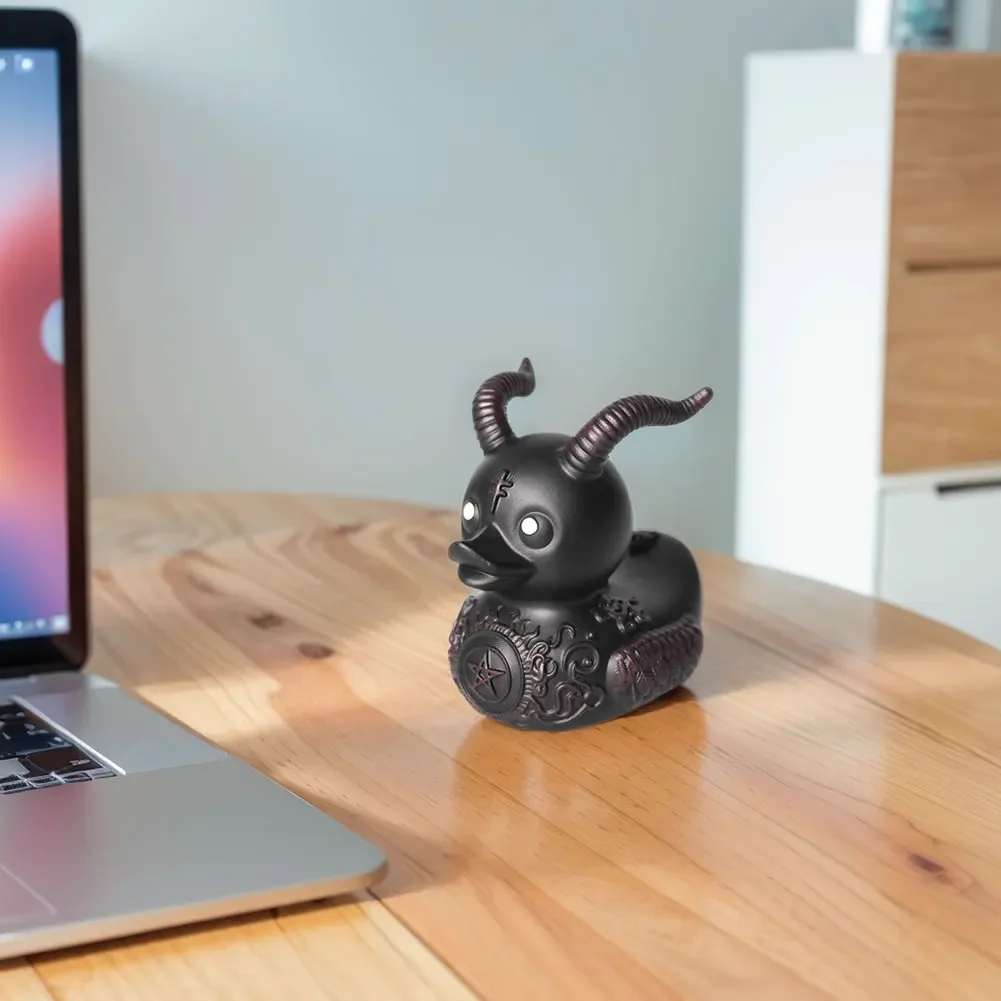 تمثال بطة راتنج للديكور الداخلي للسيارة ، زخرفة الشيطان ، نحت البط القوطي ، ألعاب قابلة للتجميع ، عناصر شريرة #5