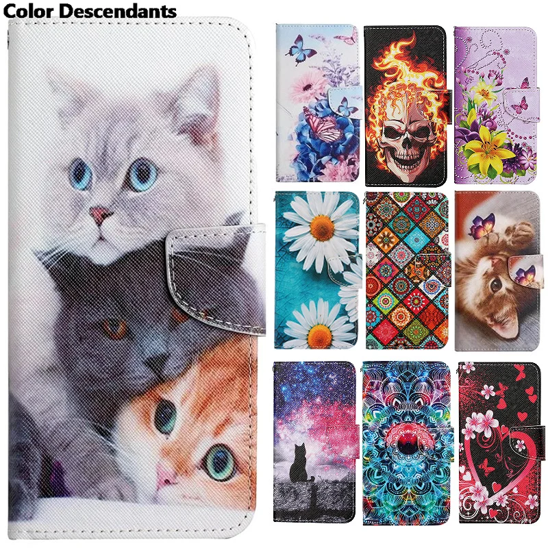 Painted Leather Case For Samsung Galaxy A37 A56 A35 A15 A55 A05S A33 A53 A34 A54 A14 A16 A26 a 33 a53 Flip Wallet Card Cover A56