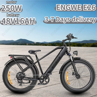 ENGWE E26 Electric Bike 250W High-speed Motor 48V16Ah Battery Outdoor Riding E Bike Adult 26*4.0 Inch Fat Tire Electric Bicycle