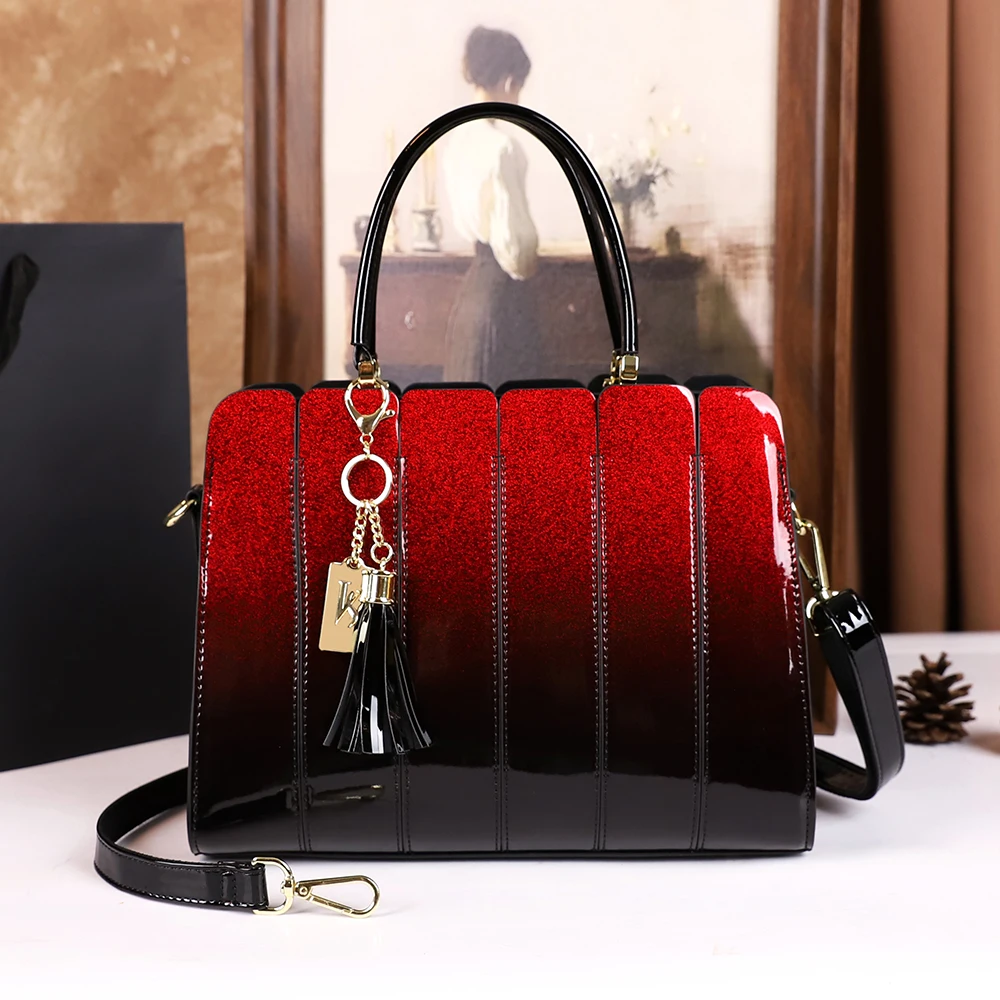 

2025 Gradient Block Handbag Fashionable Versatile Crossbody Bag for Women And Mothers New Style Bag