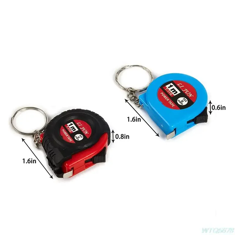 Mini Power Tape Measure Keychain Universal Pull Ruler Metric Tape Measure Retractable 1m Measuring Tape Meter Inch Tailor Tool