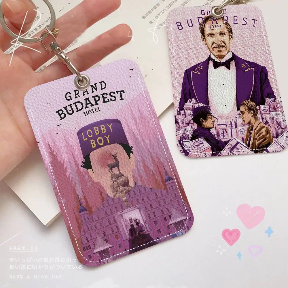 فيلم السفر فندق جراند بودابست حامل بطاقة شخصية مناسبة لحامل الفتيات حافظة بطاقات الباب شارة حامل المفاتيح
