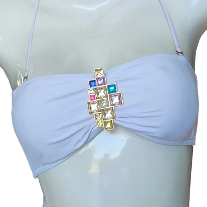 Conjunto de bikini de diamantes de imitación de cristal para mujer, joya de diamante Flash, traje de baño brasileño, bikini push up, bikini nuevo,