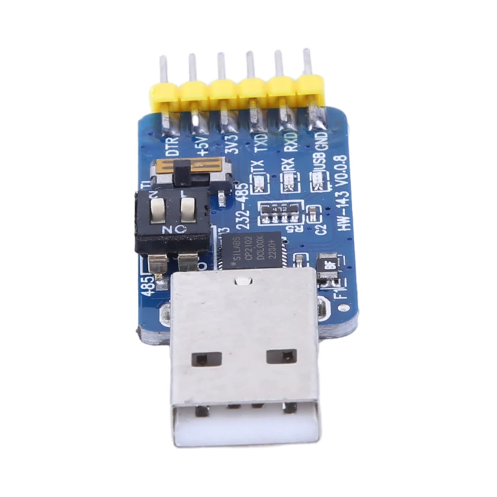 CP2102 Convertitore USB-UART da USB a seriale 6 in 1 USB-TTL/RS485/232 TTL-RS232/485 da 232 a 485 Strumento di debug seriale USB per Arduino