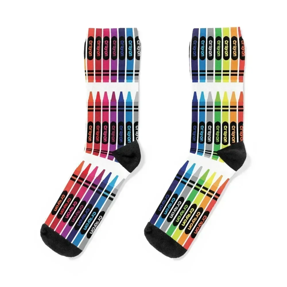 

Wax Crayons Socks Stockings man new in's hiking Sports Men Socks Women's gifts Toe sports japanese fashion Woman Socks Men's