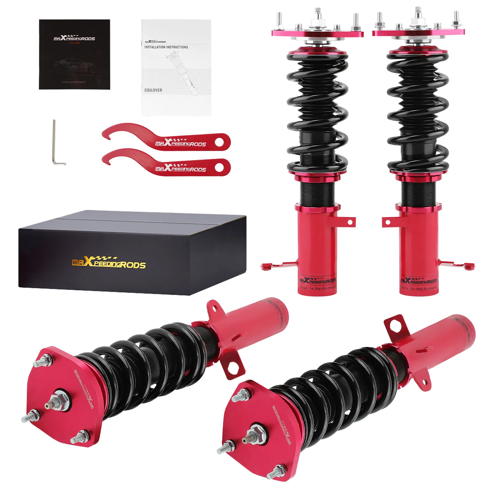 

MaXpeedingrods Adjustable Shock Absorber for Toyota Corolla E90 E100 E110 AE92 AE101 AE111 1988-1999 Coilover Suspension