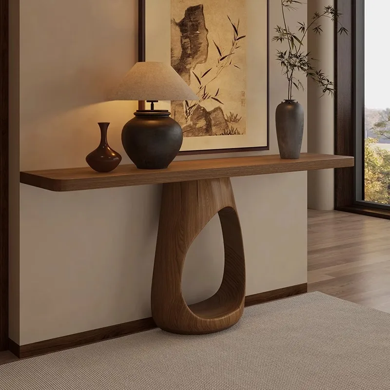 

Solid wood entrance table, household decoration against the wall, strip case, entrance corridor, entrance table