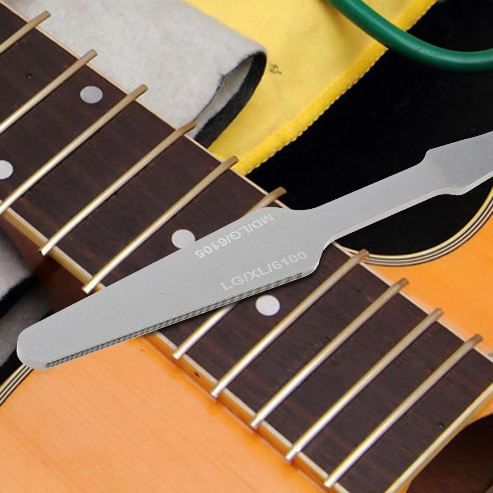 

Лад Luthier из высокоуглеродистой стали, инструмент для ремонта, нивелирный инструмент, ремонт ладов для гитары, портативный шлифовальный напильник для гитары