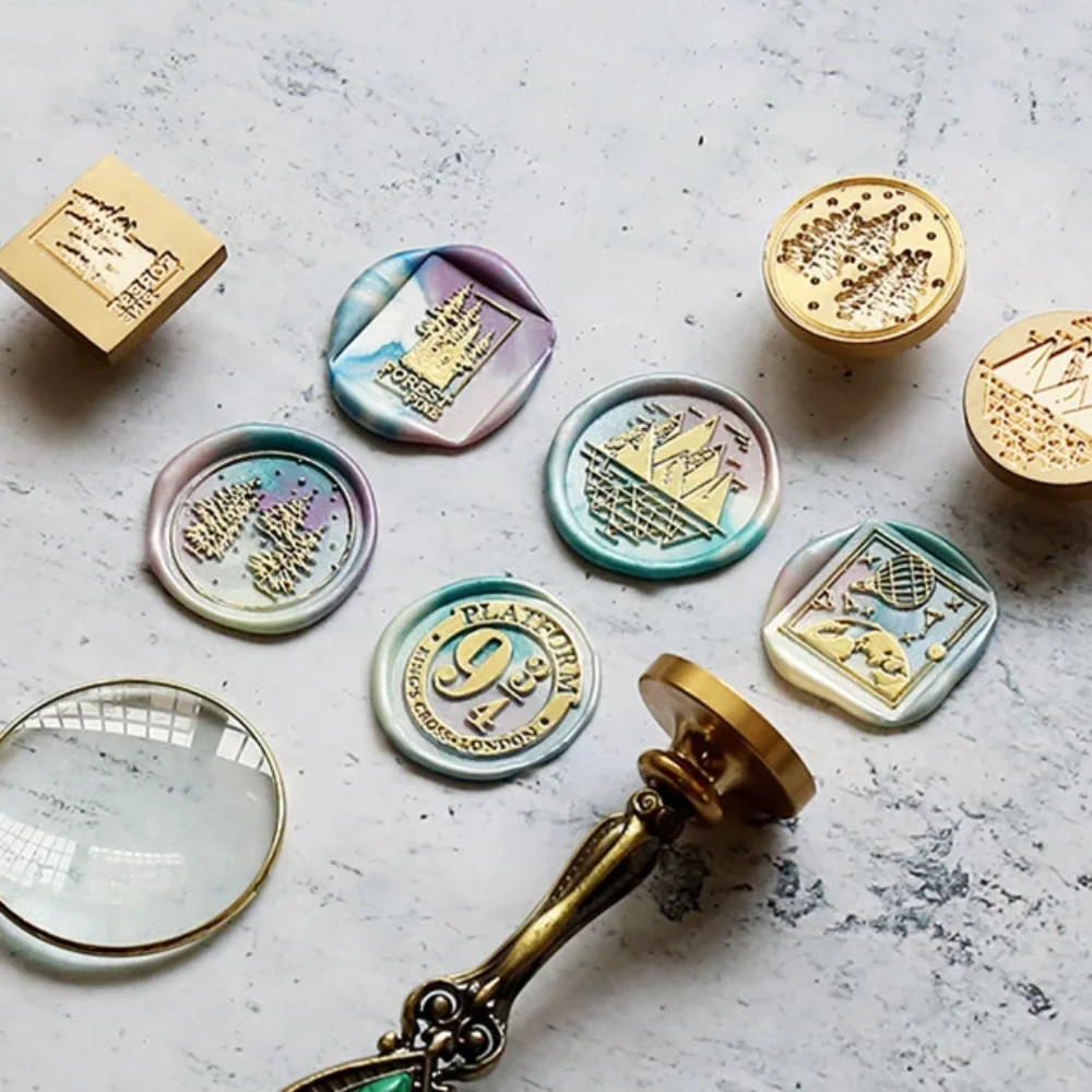 Butterfly Icon Wax Seal Stamp Replace Head Star Sky Pattern Flowers Sealing Wax Seals Head Retro DIY Tool