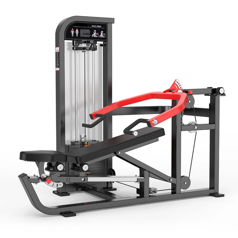 Commercial Gym Equipment Adjustable Strength Training Pin Loaded Bodybuilding Machine Lat Pulldown Low Row Machine