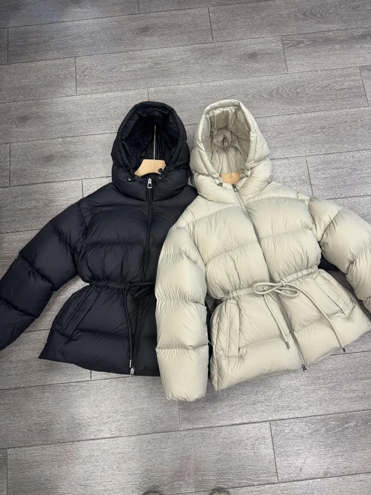 Women's clothing Down jacket New style Short style Winter Hooded Loose fit Duck down Thickened Warm Outerwear jackets for women