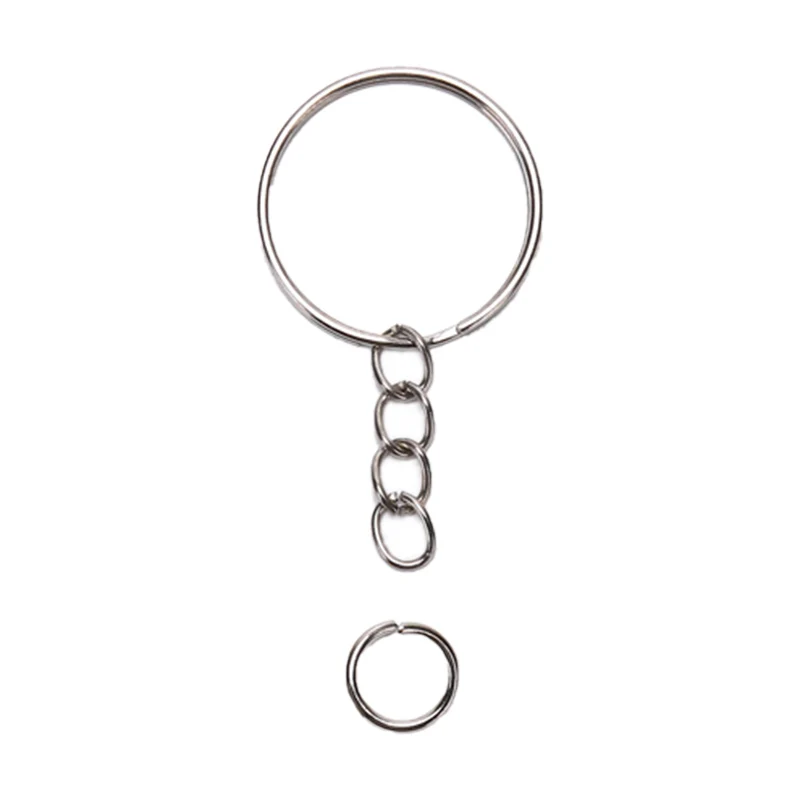 50Pcs  Keyring 50Pcs Keychain Split Jump Rings Bulk Ring DIY Jewelry Key Chain Craft  For Women Men Key Chain Accessories