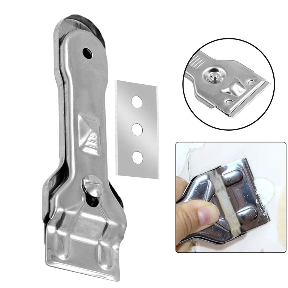 Hand Tools Scraper Cleaner Home Ceramic Cleaner Glass Hob Scraper Multifunction Silver With 1pc Blade Brand New