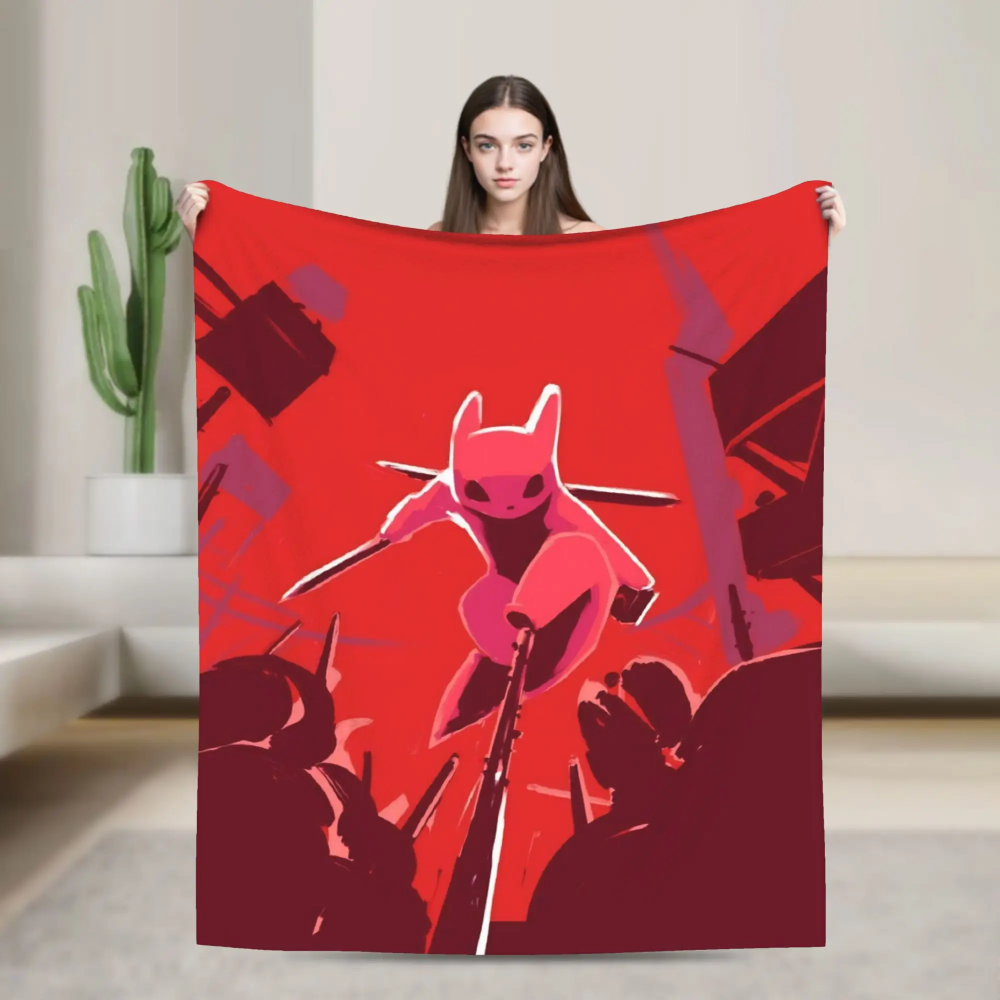 New Arrival Rain World Slugcat Indie Game Gaming Blankets Ultra-Soft Flannel  Relax Throw Blanket Machine Washable