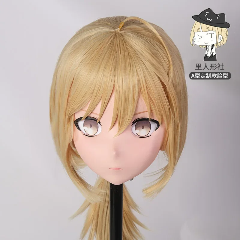 (LiLi Mask-116) Sweet Girl BJD Resin Head Mask Custom Cosplay Japan Anime Silicone Kigurumi Mask Cross Dressing Lolita Doll