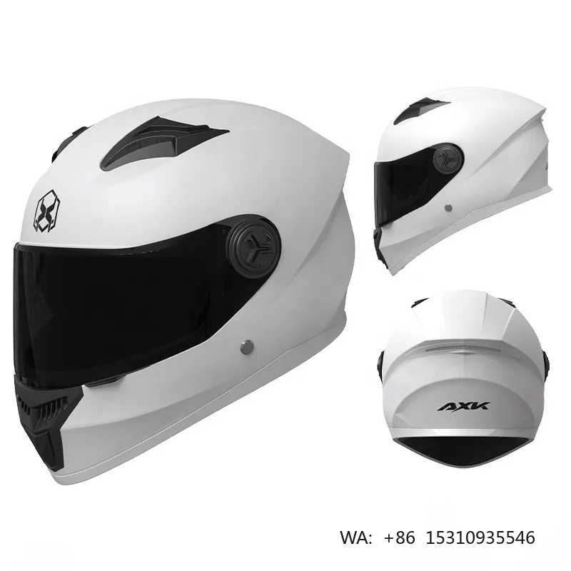 

Comfortable Custom Support Outdoor Safety Cascos De Moto White Black Helmet Motorcycle Unisex Full Face Motorcycle Helmet