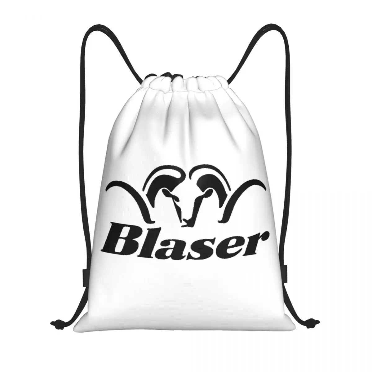 Custom Black Blaser Firearm Gun Drawstring Bag for Training Yoga Backpacks Women Men Sports Gym Sackpack