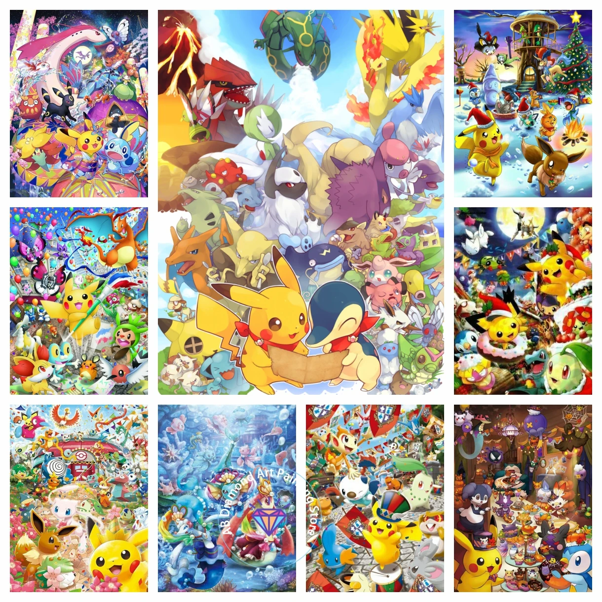 

Pokemon Pikachu AB Diamond Painting Kit 5D DIY Embroidery Cross Stitch Handmade Art Gift Crafts Home Decor Adult Children Gift