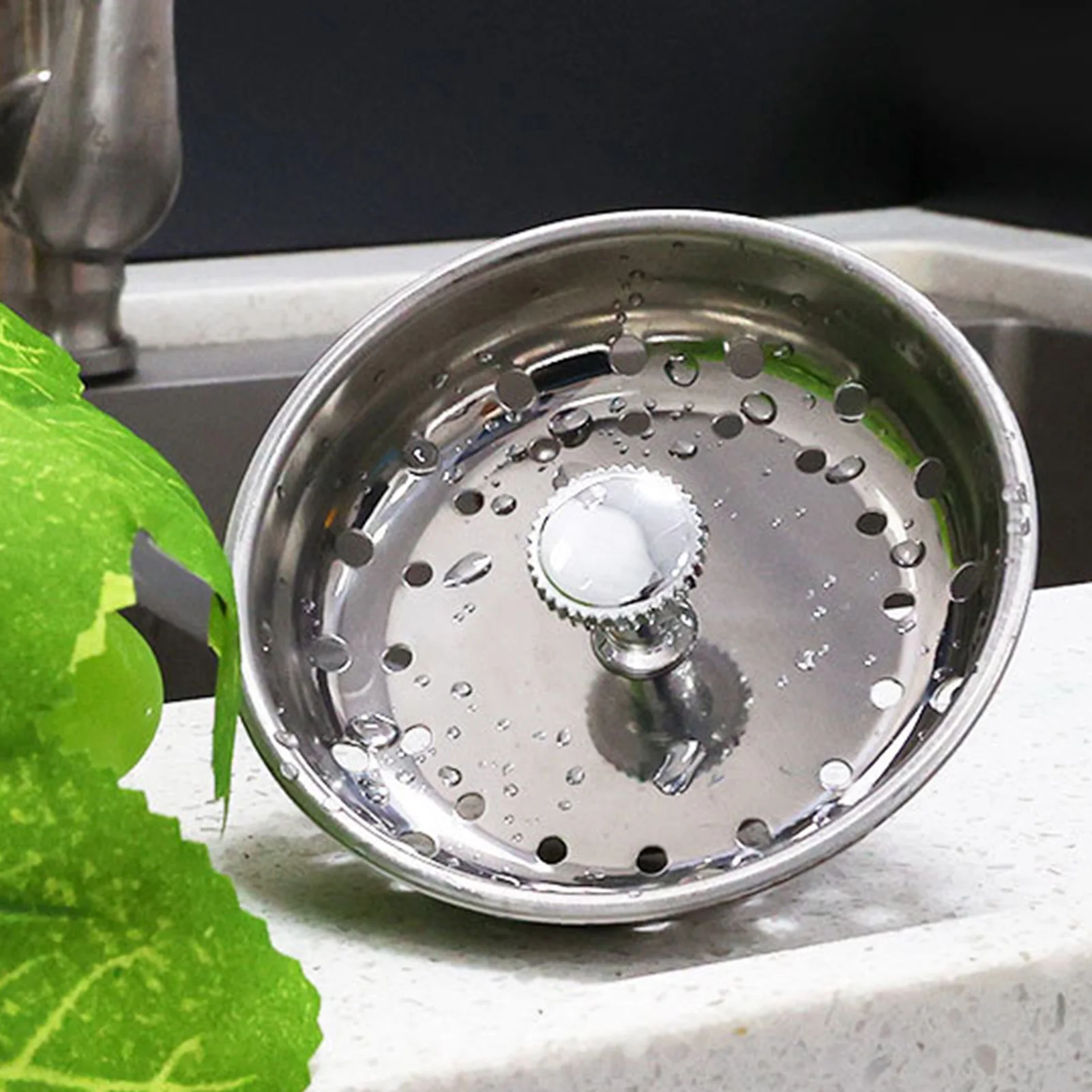 Stainless Steel Sink Stopper for Kitchen Basin Homeowners Rectangular Drain Filter Catcher Leakproof Durable Accessories