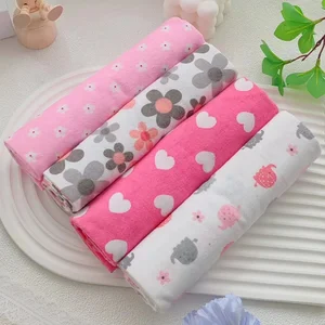 4 units/100% cotton package receiving newborn baby blanket 76x76cm Baby Lençol SuperSoft Flannel Flag Fellow Swaddle 8 Main Sales Naninhas for Bebe - №4