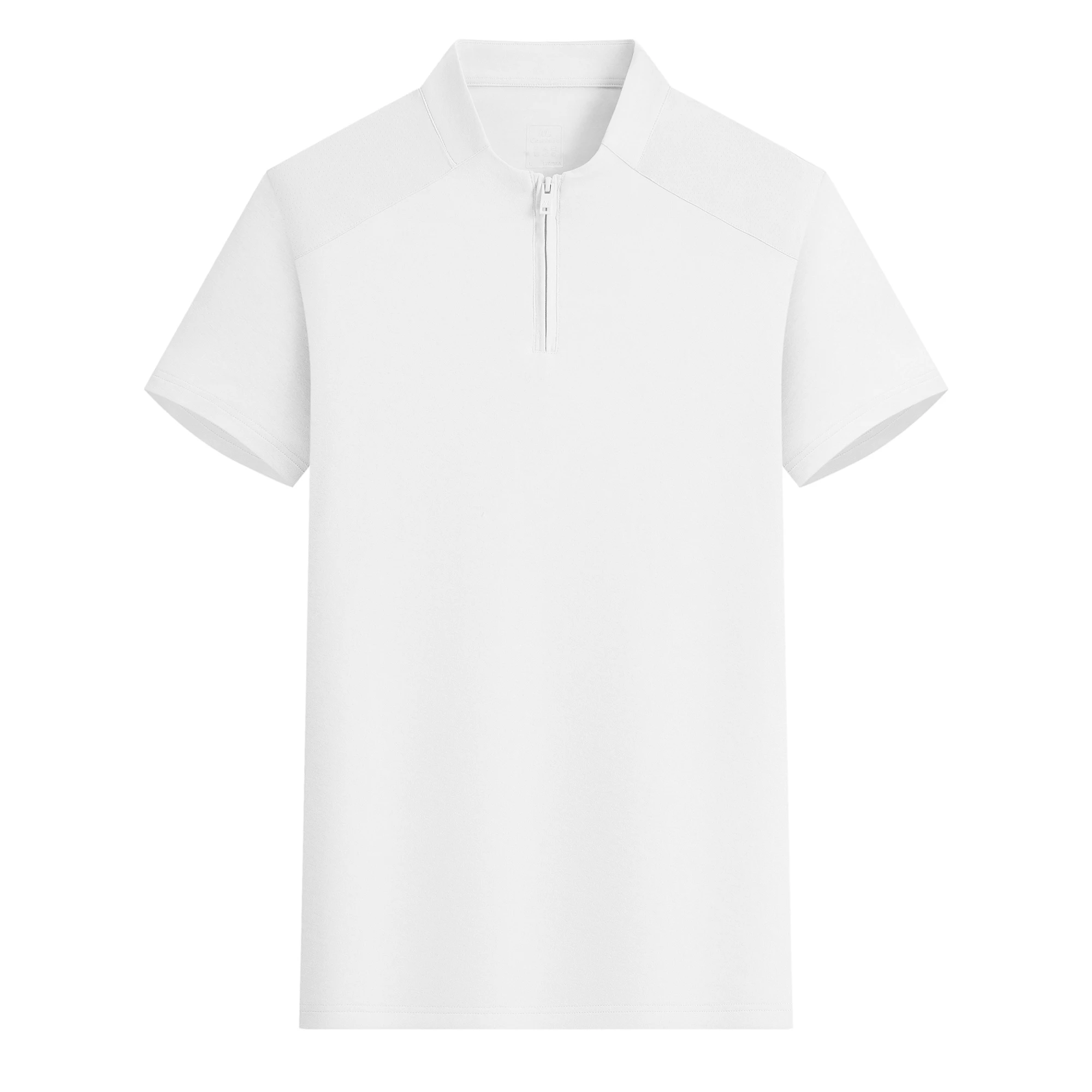 Summer High Quality Men's Short Sleeve T-Shirt Fashion Sport Collar Fitness Running Mesh Breathable Training Top for Men