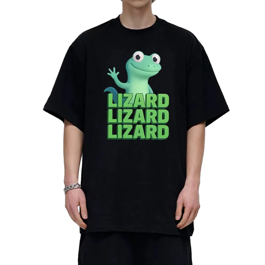 

Funny Weirdcore Lizard Lizard Meme Graphic T shirts 2025 Men Women harajuku Fashion Tops Unisex 100% Cotton short sleeve T-shirt