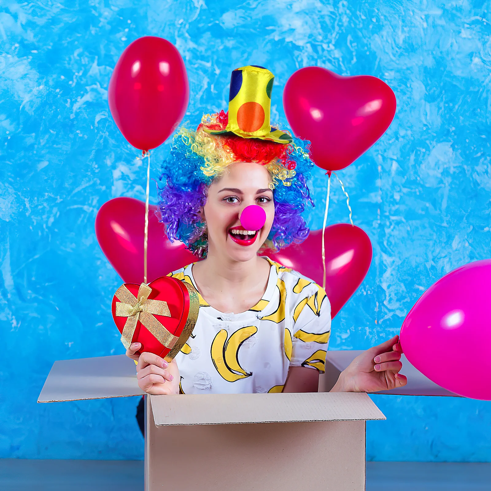 Diadema divertida para disfraz de payaso, fiesta, carnaval, sombrero de actuación, accesorio para niños y adultos, accesorio de escenario para Cosplay