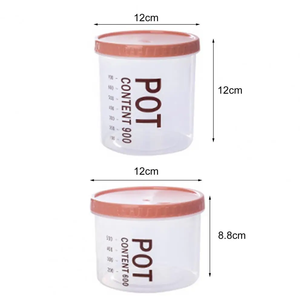 실용적인 건조 과일 차 밀폐 항아리 플라스틱 저장 용기, 가정용 플라스틱 식품 저장 캔, 700 ml, 900ml