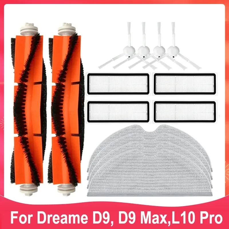 For Xiaomi Dreame D9, Dreame Bot L10 Pro, Trouver LDS Finder Replacement Spare Parts Accessories Main Side Brush Mop Hepa Filter