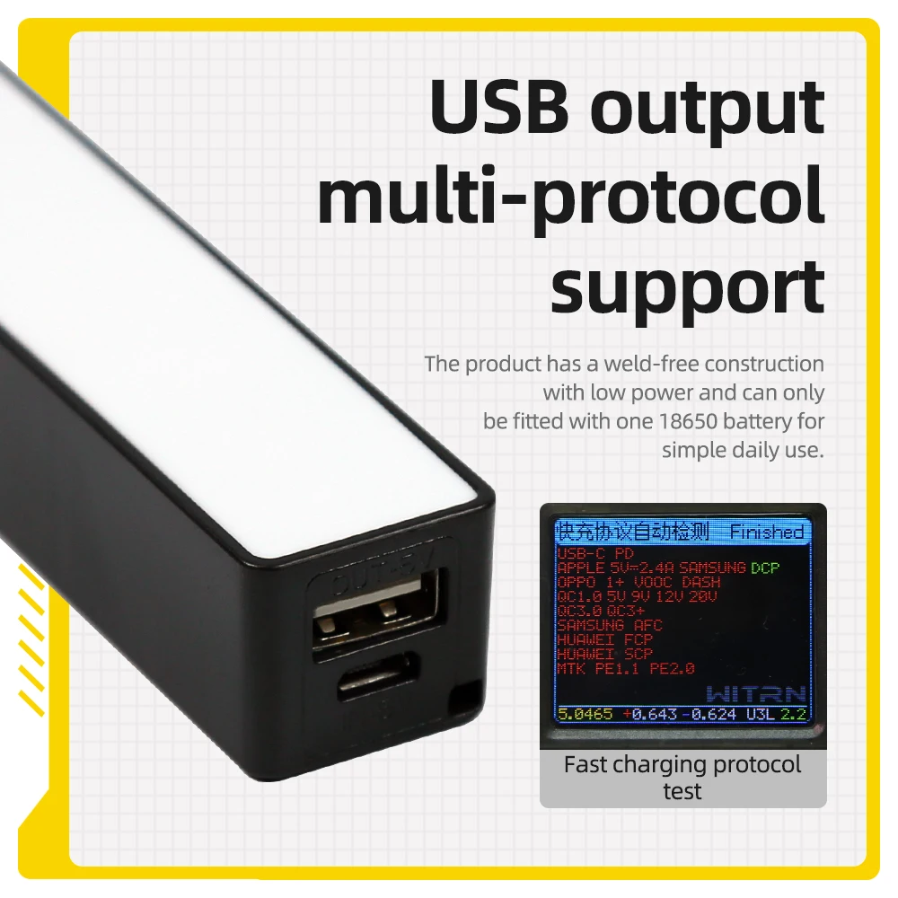 18650バッテリー用パワーバンク,1セル,バッテリーなし,USB充電器なし,リサイクル可能なミニブラックキット5v1a,ポータブル