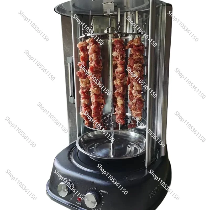 Commercial Aluminium Electric Bbq Grills & Griddles Vertical Rotation Barbecue with Glass Door