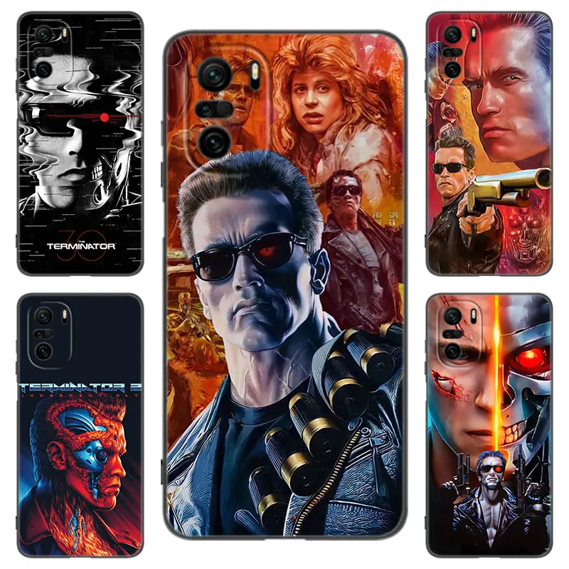 Arnold Schwarzenegger Terminator Black Phone Case For Xiaomi POCO X3 X4 NFC F2 F5 M3 M4 M6 X3 X4 X5 Pro 5G F3 GT C65 F4 M5 X2