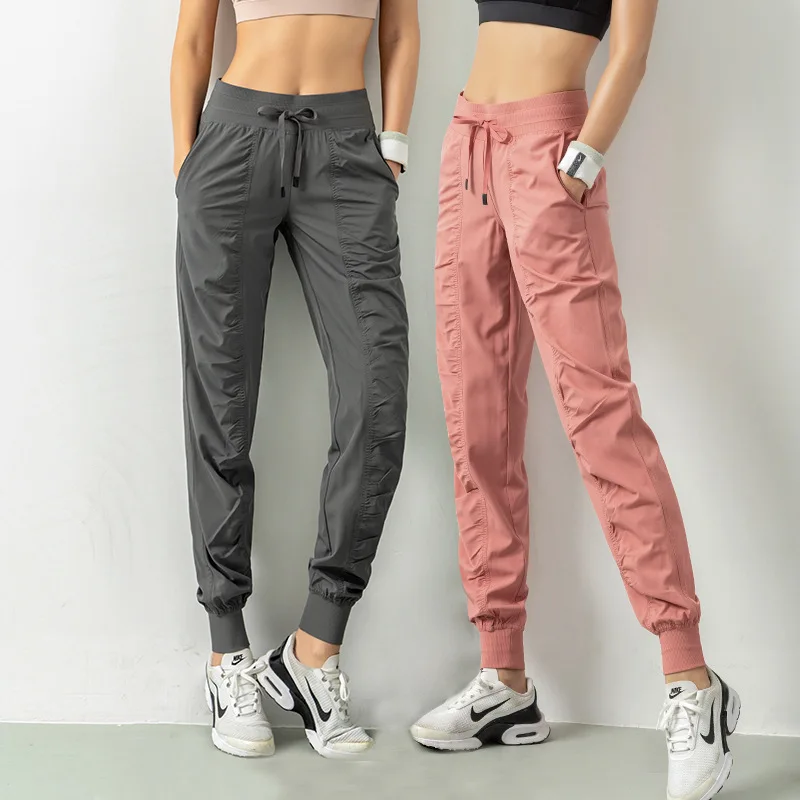 Wrinkle Slimming Fitness Sports Pants WOMEN'S Loose Fitting Leggings Running Pants Casual Quick Drying Pants Harlan Pants Thin