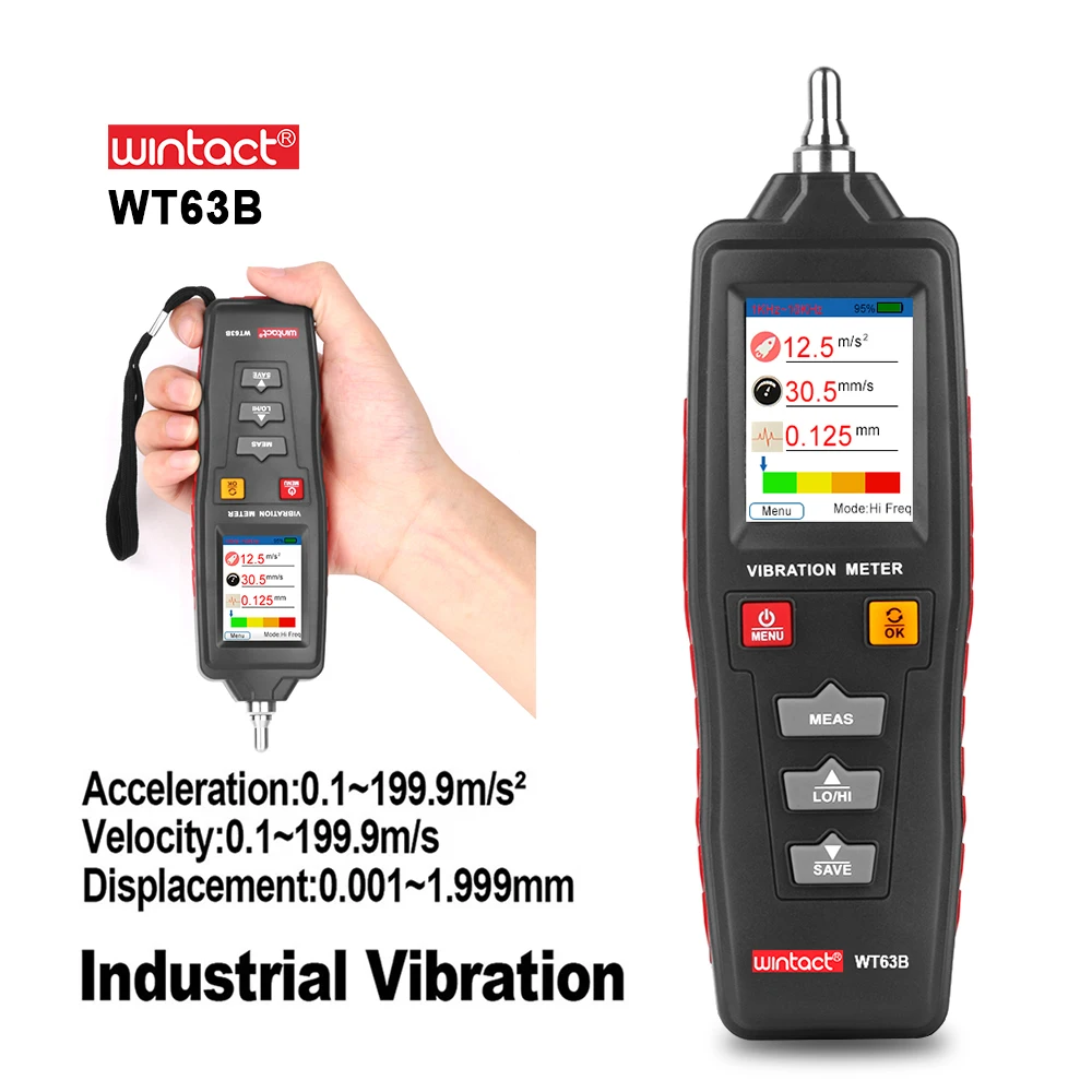 

WINTACT Vibration Tester Vibration Analyzer Digital Vibration Meter Tester Handheld Medidor Vibraciones Vibration Measuring Tool