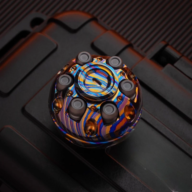 42.COSMO Toujie EDC Death Star Rotore meccanico in metallo Roulette Fidget Spinner Papa Coin Decompressione Giocattolo da tavolo