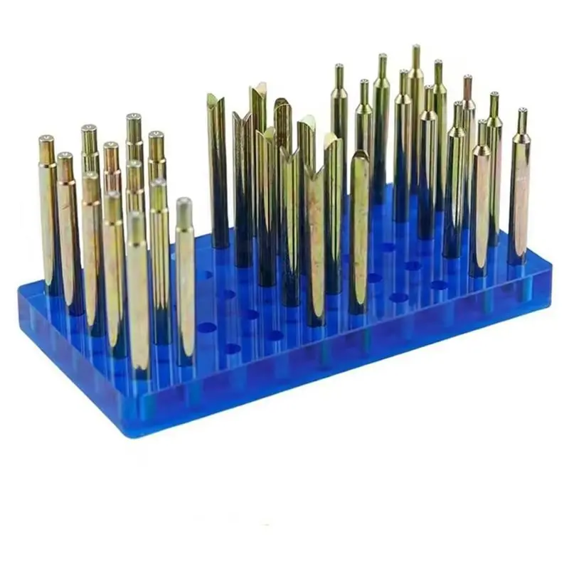 

ABLK Faceting& Grinding Tool- 34PCS Gem Dopsticks Set With Storage Base, 6MM Diameter, 65MM Length