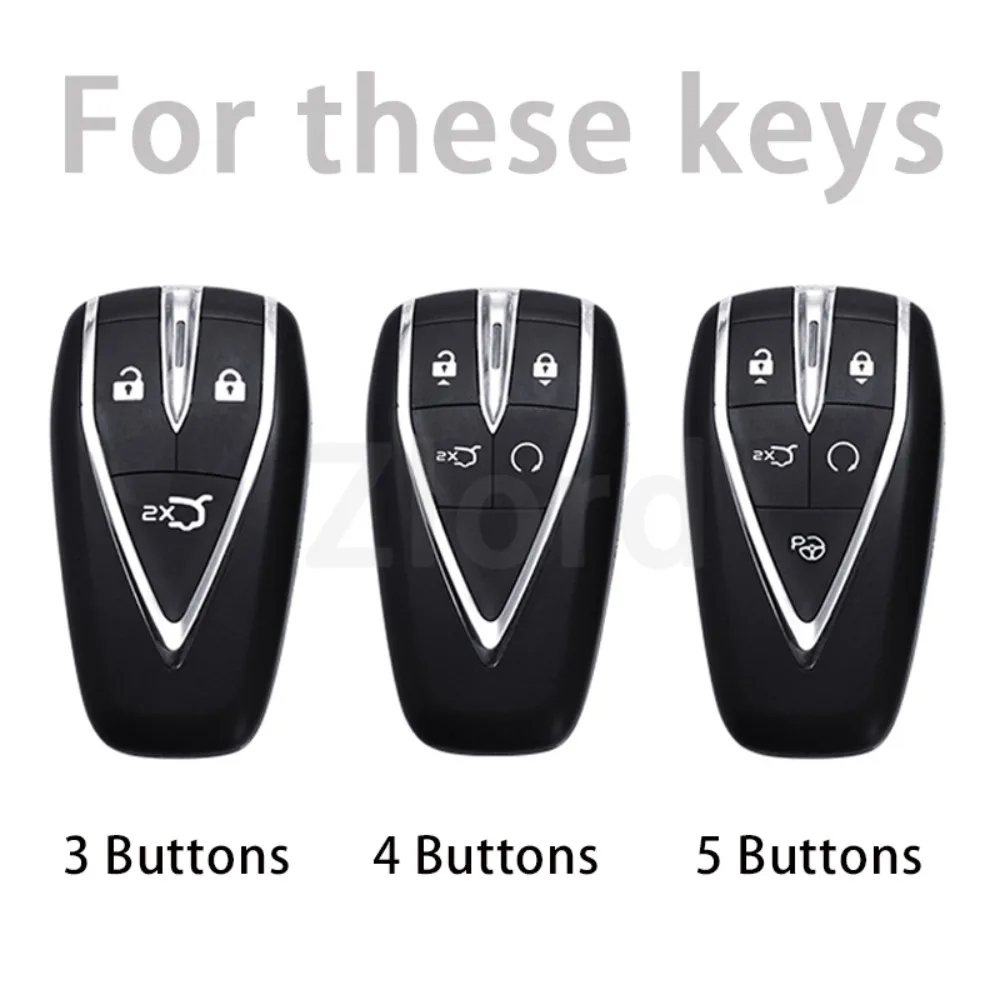 Leather TPU 3/4 Button Car Remote Key Case Cover for Changan CS35 PLUS CS75PLUS CS55PLUS Eado UNI-T Auchan X5 X7 EV