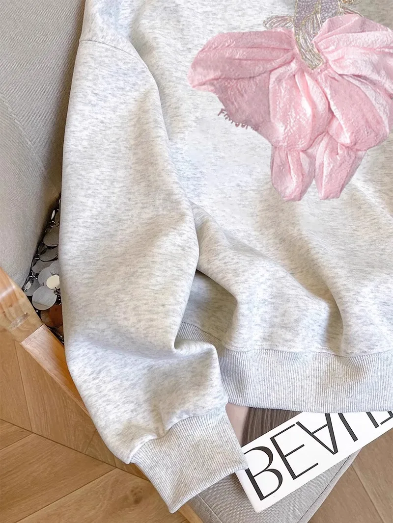 Loose round Ne Long Sve Hoodie Men's Spring Autumn Design Unique Versatile Trendy Fi Design Comfortable Casual Wear