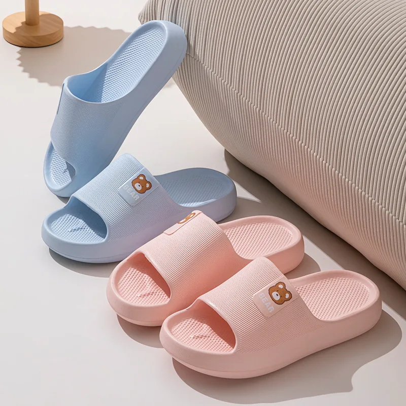 Women Men EVA Slide Slippers Thick Sole Non Slip Shower Bear Sandals Soft Cushion Cloud Home Beach Indoor Outdoor Summer Shoes view 2