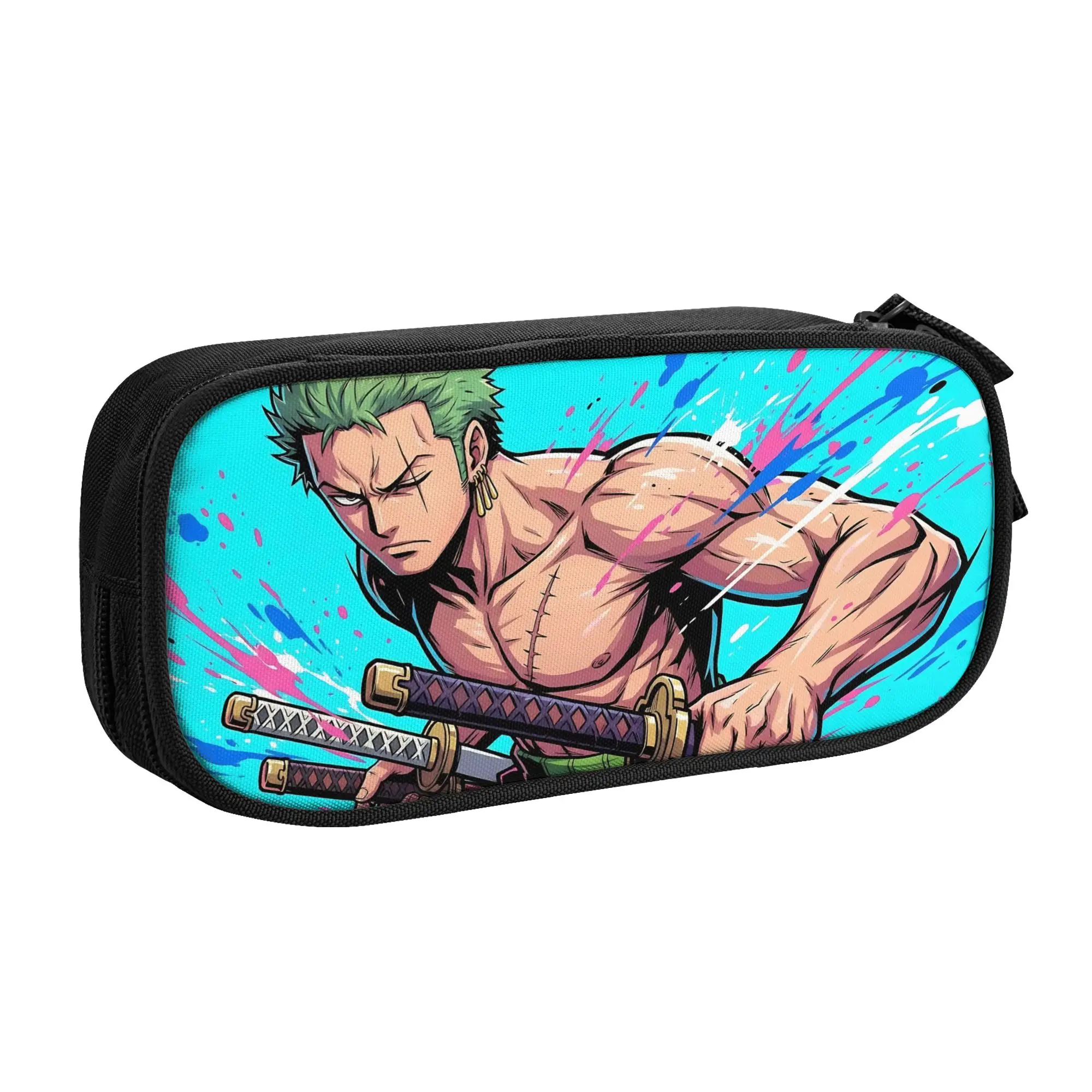 Large Capacity Bags for Child Cartoon One Piece Anime Zoro  Handheld Study Bag for Boys Gilrs Kids