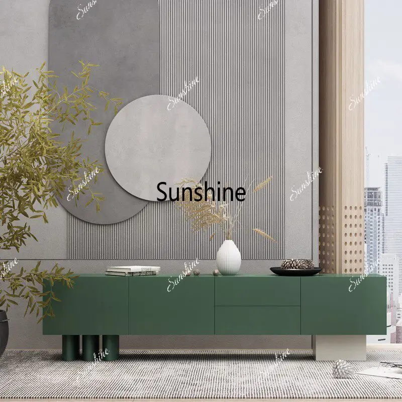 

Italian minimalist paint TV cabinet Modern minimalist audio-visual cabinet